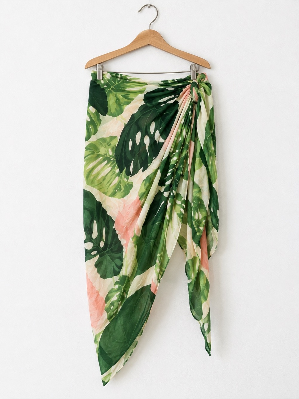 NWOT Tropical Leaf Print Sarong Wrap
